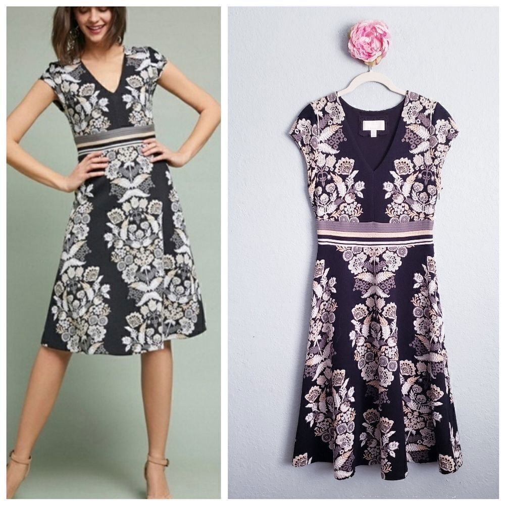 Anthropologie Ett:twa Soiree Floral Midi Dress
